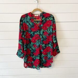 Victorias Secret | Vintage Gold Label Button Front Floral Nightgown Size Small